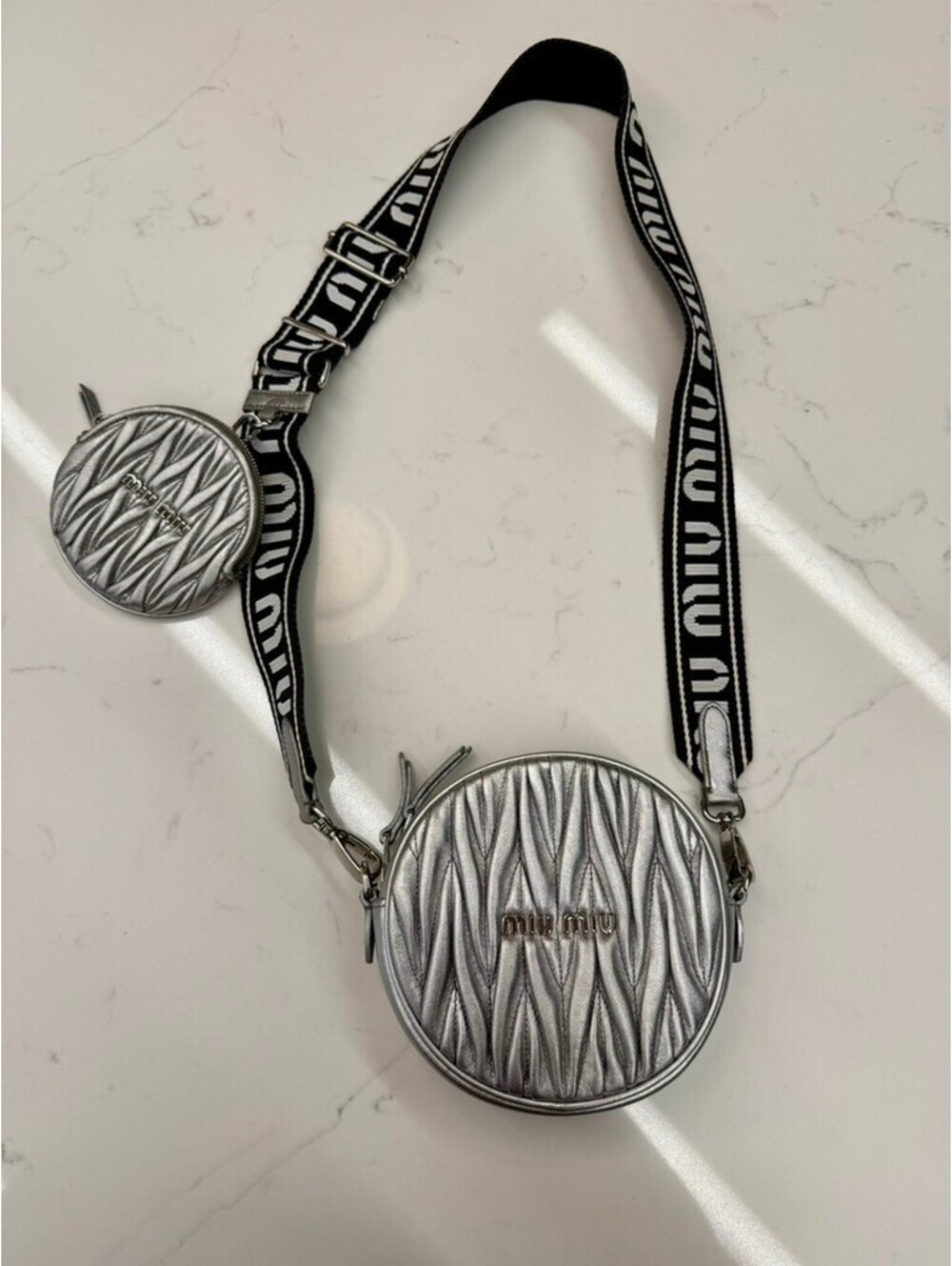 Miu Miu Matelassé leather crossbody bag